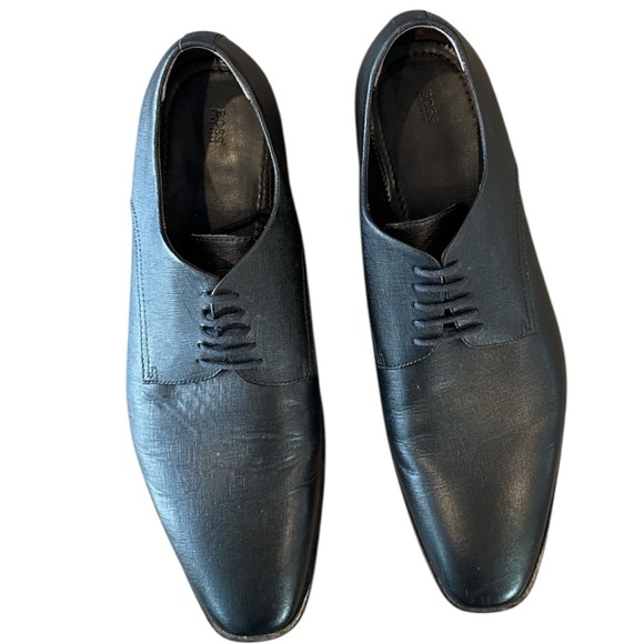 Hugo Boss Highline Derby Classic Black Leather Shoes - Picture 12 of 15
